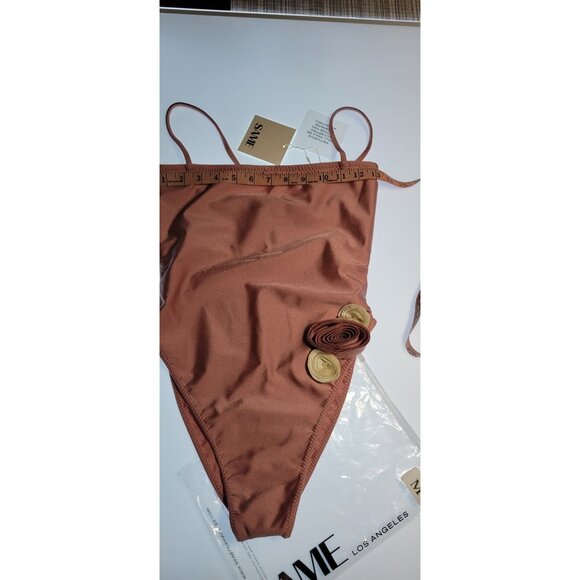 SAME LOS ANGELES One Piece Swimsuit Size Medium Color Pink Rossete - Picture 5 of 8